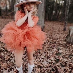 Toddler Fall Tutu dress Rust